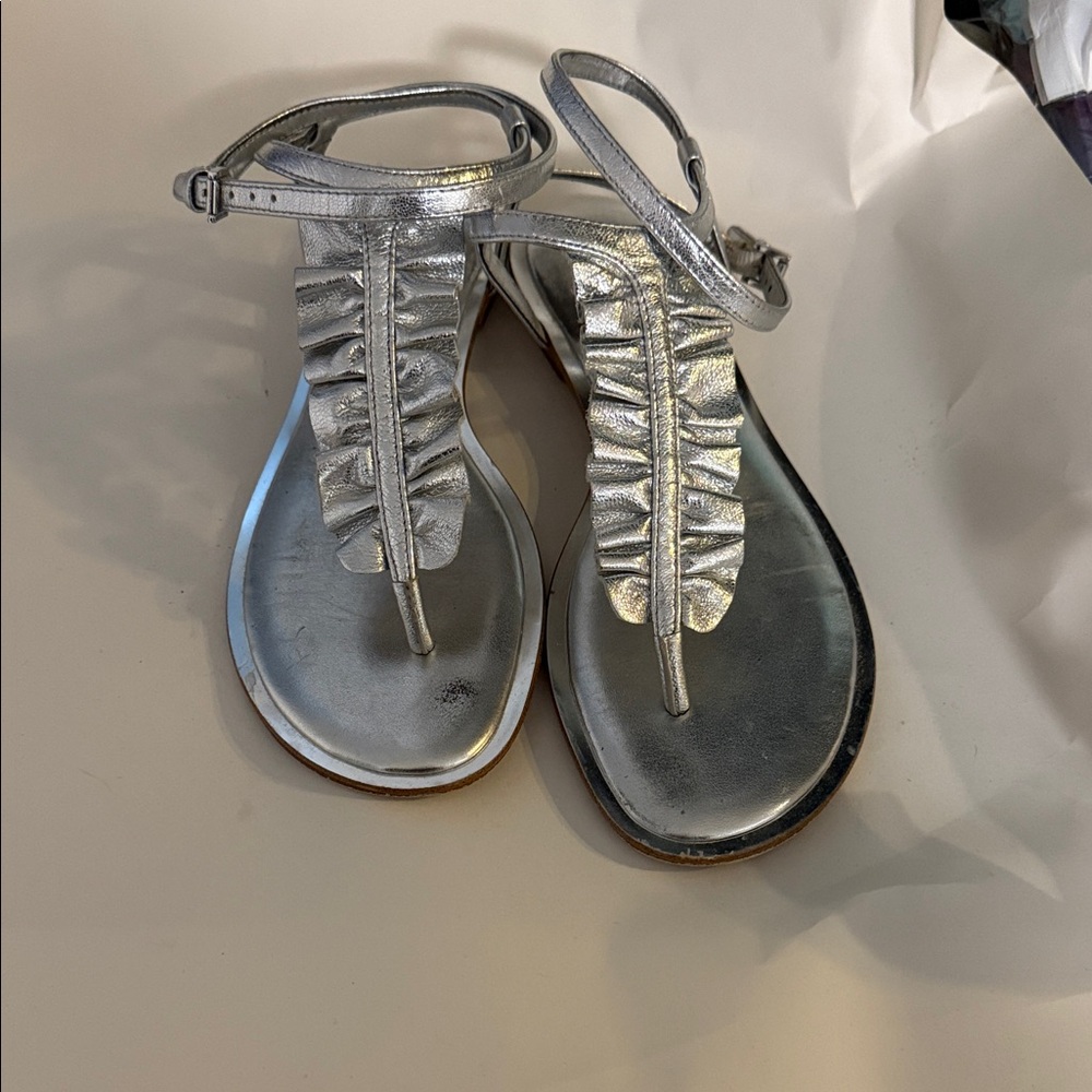 Michael Kors Silver Metallic Sandals